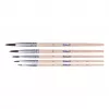 Pelikan Starter Brush Set, 5 dalių natūralių plaukų teptukų rinkinys su medinėmis rankenomis, permatomame dėkle 300008264