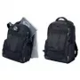 LIGHTPAK Fanactic 20L poliesterio nešiojamojo kompiuterio kuprinė su šonine paminkštinta kišene, paminkštinta nugara ir diržais, kelios kišenės, juoda 24603