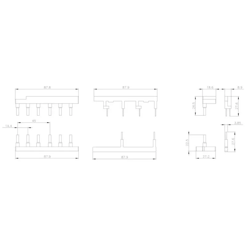 SIEMENS SIRIUS prijungimo rinkinys S0 kontaktoriams ir grandinės pertraukikliams 3RA2923-2AA1