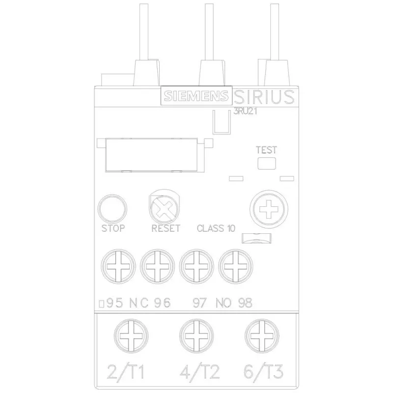 SIEMENS SIRIUS 3RU2126-1KB0 terminės apsaugos relė 9,0-12,5A Class 10, varžtiniai gnybtai, 1NO+1NC
