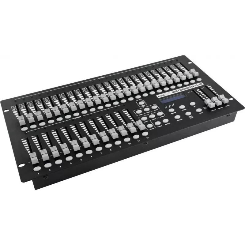 Eurolite DMX Commander 24/48 apšvietimo pultas, 48 kanalų, 19 inch montavimas į stelažą 70064550