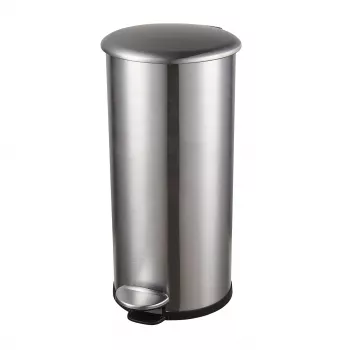 HELIT the zinc pedalų šiukšliadėžė 12 L sidabrinė nerūdijančio plieno apvali soft-close H2406500