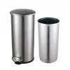 HELIT the zinc pedalų šiukšliadėžė 12 L sidabrinė nerūdijančio plieno apvali soft-close H2406500