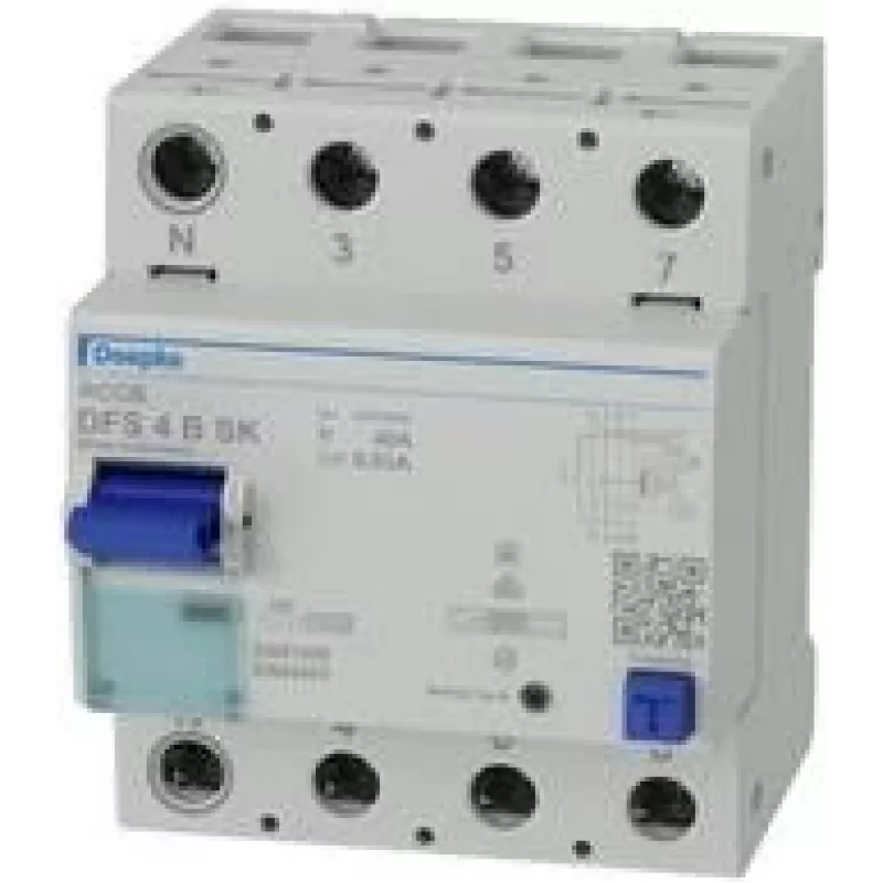 Doepke DFS4 100-4/0.30-B SK liekamosios srovės automatinis jungiklis (RCCB), 4 polių, 100 A, 300 mA, B tipo 09166998