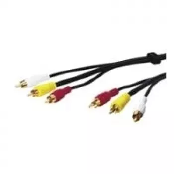 Wentronic AVK 201-150 1,5 m 3 x RCA kištukas - 3 x RCA kištukas audio/video kabelis - juodas 50139