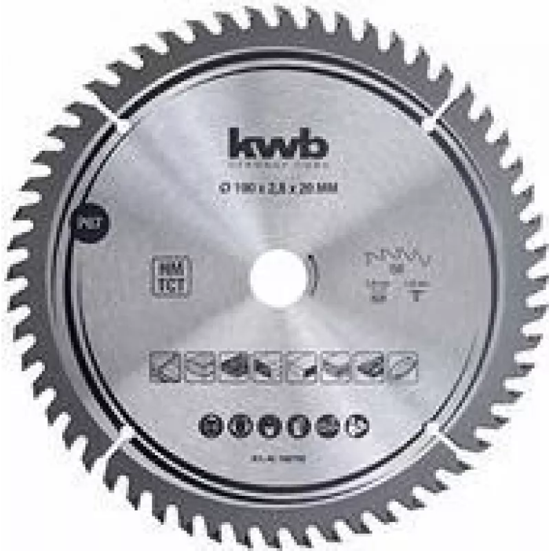 kwb 586768 karbido diskinis pjūklas 190 x 20 mm, 48 dantų, ATB, medienai