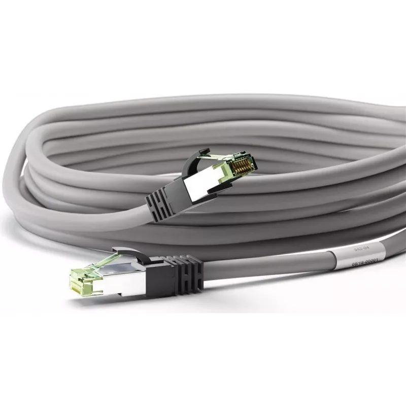 Wentronic Goobay CAT 8.1 tinklo kabelis, S/FTP (PiMF), pilkas, 25 m - LSZH be halogenų, varis AWG 24 (55144)