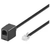 Wentronic Goobay RJ12 6P6C modulinis prailginimo kabelis, vyriškas į moterišką, 6 m, juodas 68264