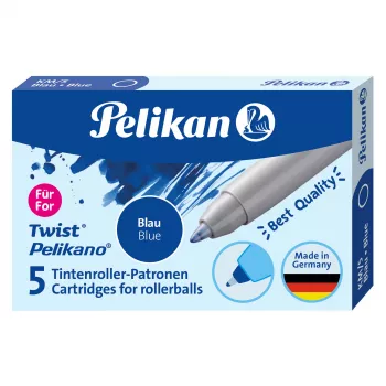 Pelikan ritinėlio rašiklio rašalo kasetės, 5 vnt., mėlynos (824705)