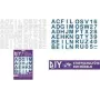 ROTH lydomi raidės DIY audinio mokykliniam kūgiui, baltos, A-Z abėcėlė, 150 x 210 mm lapas, 1 lapas 658116