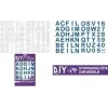 ROTH lydomi raidės DIY audinio mokykliniam kūgiui, baltos, A-Z abėcėlė, 150 x 210 mm lapas, 1 lapas 658116