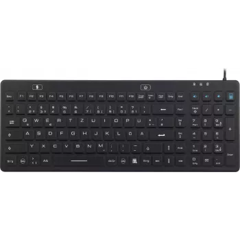 Renkforce IP68 Pramoninis USB Klaviatūra Juoda Apsaugota nuo Išsiliejimo Apsaugota nuo Dulkių (iM-IKB106-BK)