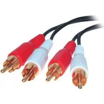 SHIVERPEAKS 2 x RCA male to 2 x RCA male audio cable, 0,5 m, auksuoti kontaktai, juodas BS40501