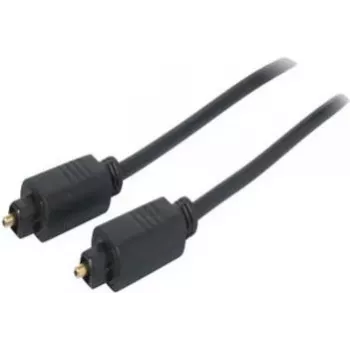 SHIVERPEAKS 3,0 m Toslink – Toslink optinis garso kabelis, auksuoti jungtys, juodas BS69004-3.0