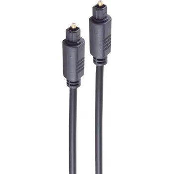 SHIVERPEAKS 3,0 m Toslink – Toslink optinis garso kabelis, auksuoti jungtys, juodas BS69004-3.0