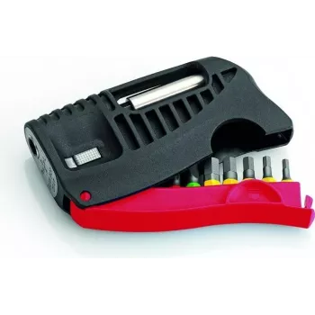 Cimco 114594 10 dalių atsuktuvų antgalių rinkinys su Phillips, Pozidriv, plokščiaisiais ir Torx antgaliais