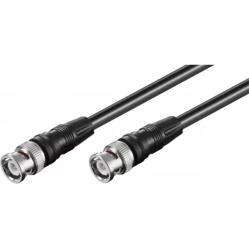Wentronic Goobay BNC jungiamasis kabelis, juodas, 3 m - BNC male to BNC male, 75 Ohm koaksialinis 50089