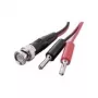 Voltcraft BNC į dvigubą 4mm bananų kištuką matavimo kabelis 0,8m juodas/raudonas KC300B