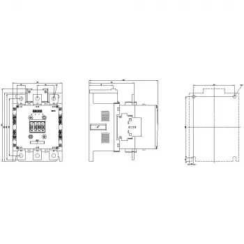 Siemens SIRIUS 3RT1064-6AP36 galios kontaktorius, 3 polių, 185 A, 220-240 V UC ritė