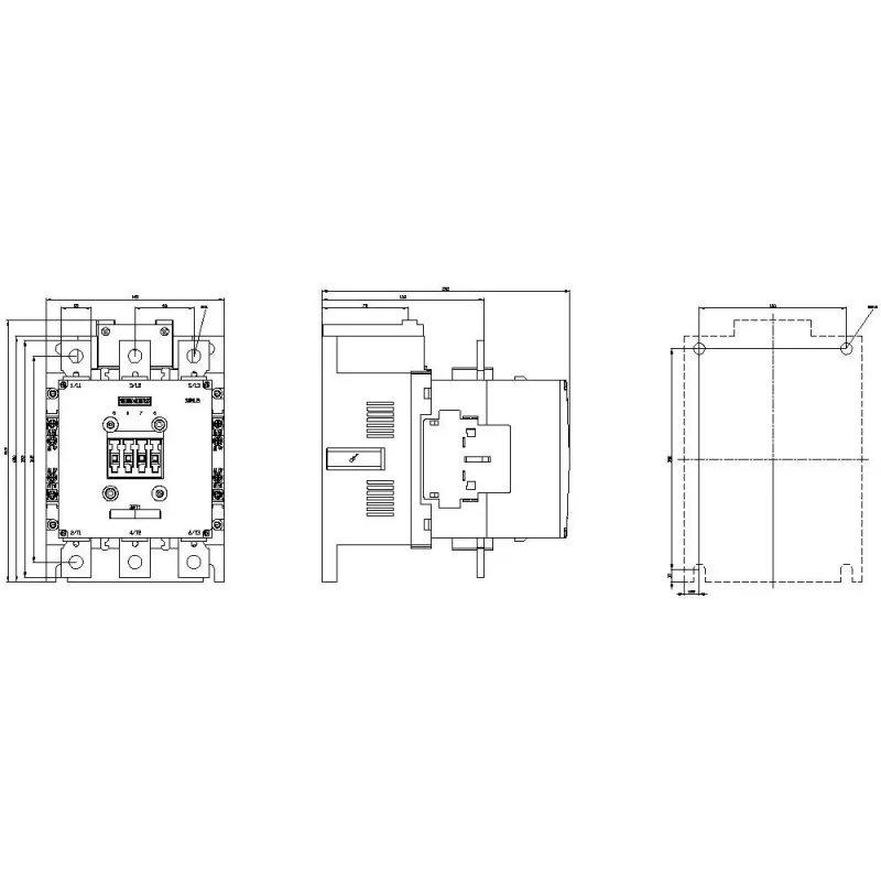 Siemens SIRIUS 3RT1064-6AP36 galios kontaktorius, 3 polių, 185 A, 220-240 V UC ritė