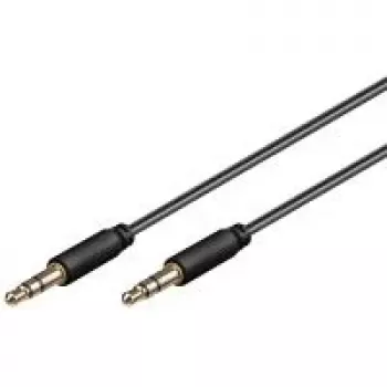 Wentronic Goobay 3,5 mm jack sujungimo kabelis, 1,5 m, stereo, auksuoti kontaktai, juodas 69106