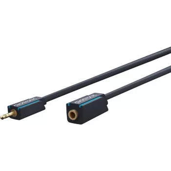 CLICKTRONIC MP3 garso prailginimo kabelis 3,5 mm stereo jack kištukas – lizdas 1,5 m juodas