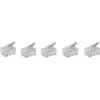 SHIVERPEAKS BASIC-S modulinis kištukas RJ10 4P4C, neekranuotas, auksuoti kontaktai, permatomas, 1 vnt. BS72039-5