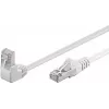 Wentronic Goobay CAT 5e tinklo kabelis, 1x 90° kampu, F/UTP, baltas, 5 m, CCA varis-aliuminis, 1x RJ45 90° (8P8C) 94182