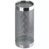 HELIT H2515500 Metalinis skėčių stovas, perforuotas, chromuotas, apvalus, skersmuo 240 mm, aukštis 490 mm