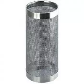 HELIT H2515500 Metalinis skėčių stovas, perforuotas, chromuotas, apvalus, skersmuo 240 mm, aukštis 490 mm
