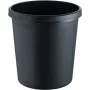 helit H6105895 apvali plastikinė šiukšliadėžė 18L juoda 31x32cm