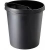 helit H6105895 apvali plastikinė šiukšliadėžė 18L juoda 31x32cm