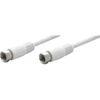 TECLINE Wentronic Goobay palydovinės antenos kabelis, 100% ekranuotas, baltas, 10 m - F-kištukas į F-kištuką (50741)