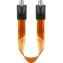 Wentronic Goobay SAT lango pravedimo kabelis, itin plokščias 0,3 mm, rudos juodos spalvos, 0,3 m, F-female į F-female 67244