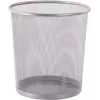 Westcott vielinio tinklo šiukšliadėžė, 12,3 L, sidabrinė, apvali, 230 x 270 mm E-744607 00