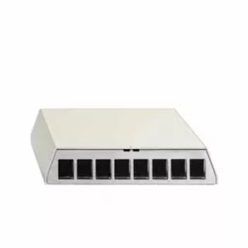 Rutenbeck PP-UM A-8 Ap rw Patch Panel korpusas, 8 prievadų, paviršinio montavimo, grynai balta 23911108