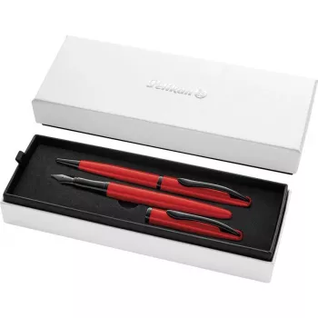 Pelikan Jazz Noble Elegance rašymo priemonių rinkinys raudonas - plunksnakotis ir tušinukas 400198410