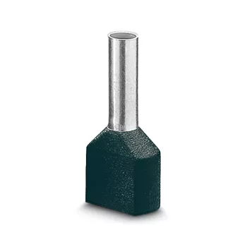 LAPP dviguba gnybtų mova, 0,75 mm², 8 mm, dalinai izoliuota, pilka, 500 vnt. 61802000