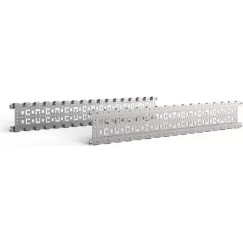 SCHROFF 23130084 19 inch tvirtinimo komplektas - plieninis, cinkuotas, 2 laikikliai, 4 varžtai M4x10, 4 veržlės M4, 4 poveržlės, 4 plastikinės poveržlės