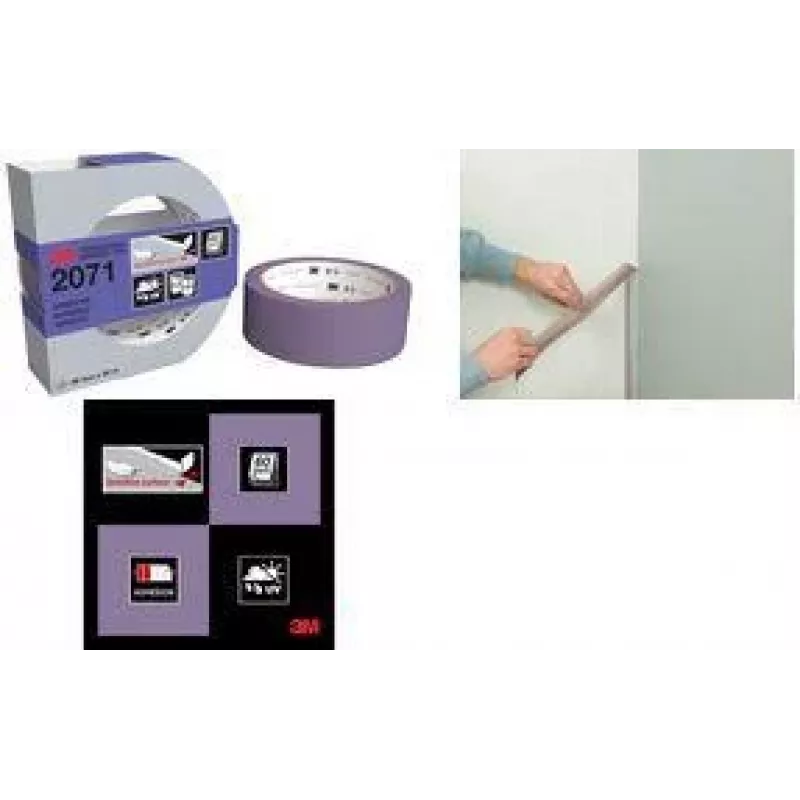 3M Painter's Masking Tape 2071, 36 mm x 50 m, violetinė, aštrios dažymo linijos, jautriems paviršiams PT207136