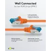 Wentronic CAT6a S/FTP tinklo kabelis, RJ45 vyriškas-vyriškas, 1,5 m, oranžinis, LSZH, 10 Gbps, 500 MHz 95605