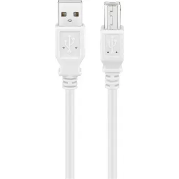 Wentronic 96186 USB 2.0 kabelis, USB-A (tėvinis) į USB-B (tėvinis), 1,8 m, baltas