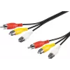 Wentronic AVK 354-300 3,0 m 3x RCA kištukas - 3x RCA kištukas AV kabelis - juodas 50382