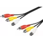 Wentronic AVK 354-300 3,0 m 3x RCA kištukas - 3x RCA kištukas AV kabelis - juodas 50382