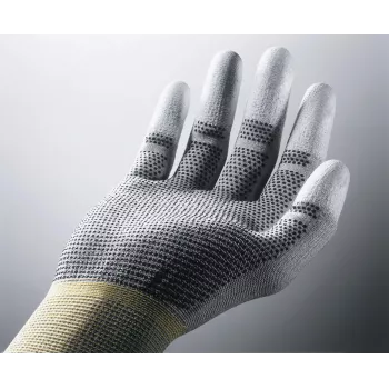 Uvex Unipur Carbon Nailono Megztos Apsauginės Darbo Pirštinės, 10 Dydis, Pilkos/Juodos, PU Delno Danga, Antistatinės 6055610