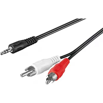 Wentronic Goobay 3,5 mm jack – 2x RCA adapterio kabelis, 20 m, juodas 50779