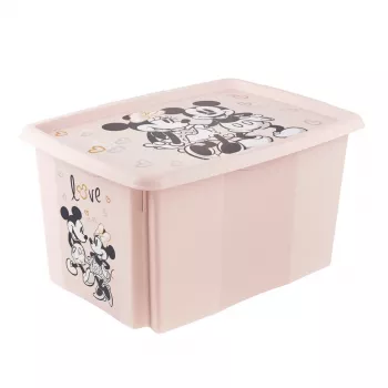 keeeper Karolina Minnie 45 litrų dėžė su dangčiu, polipropilenas, Nordic Pink, 1 vnt.