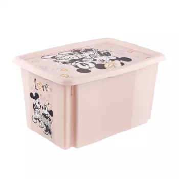 keeeper Karolina Minnie 45 litrų dėžė su dangčiu, polipropilenas, Nordic Pink, 1 vnt.