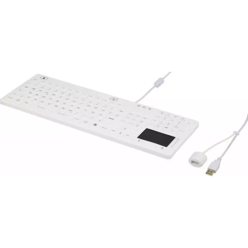 Renkforce iM-IKB110-WH USB klaviatūra QWERTZ vokiška klaviatūra juoda-balta