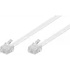 MICROCONNECT Wentronic Goobay modulinis jungiamasis kabelis, baltas, 3 m - RJ11/RJ14 kištukas (6P4C) į RJ11/RJ14 kištuką (6P4C) (93067)